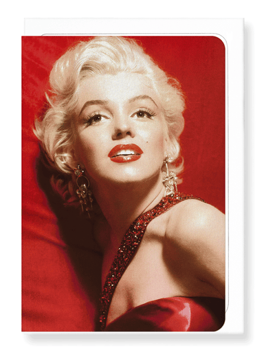 Ezen Designs - Monroe in a red dress - Greeting Card - Front