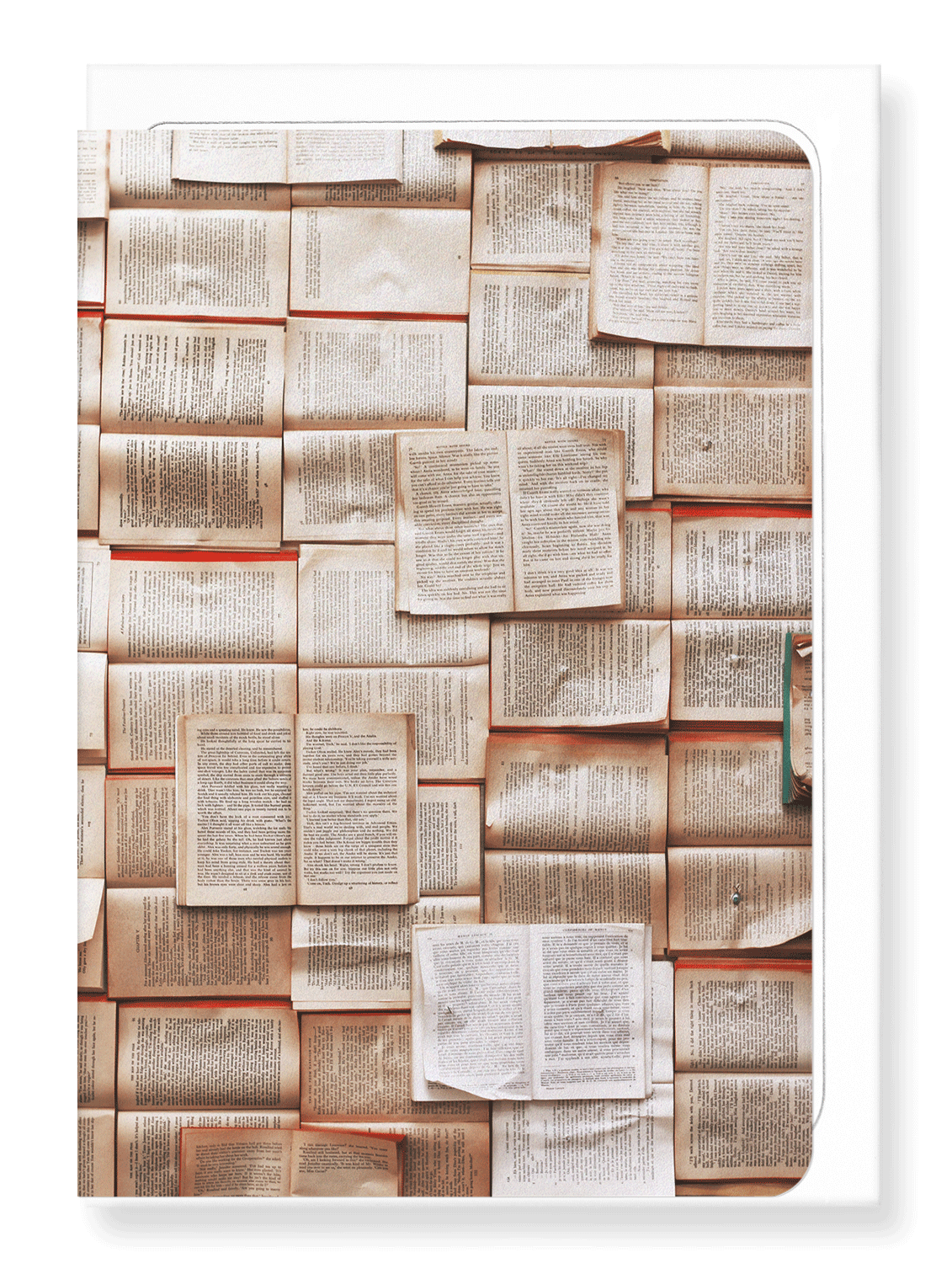 Ezen Designs - Pages of books - Greeting Card - Front