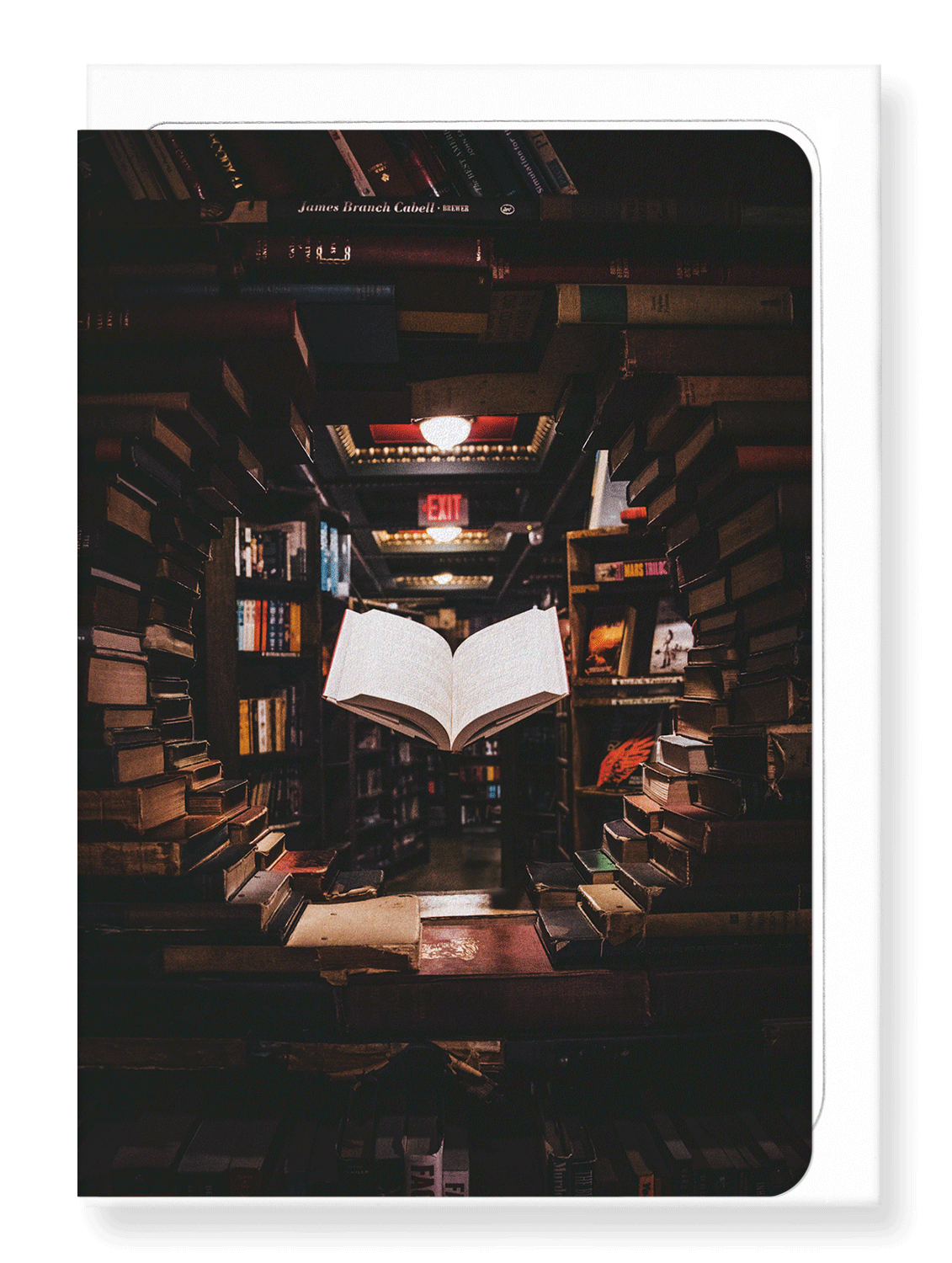 Ezen Designs - Floating book - Greeting Card - Front