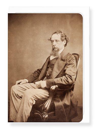 Ezen Designs - Portrait of Charles Dickens (c. 1860) - Greeting Card - Front