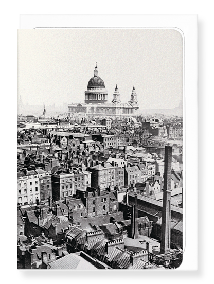 Ezen Designs - View Over Rooftops of London (1865) - Greeting Card - Front