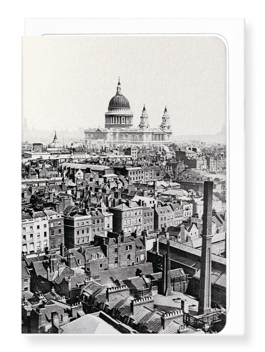 Ezen Designs - View Over Rooftops of London (1865) - Greeting Card - Front