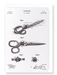 Ezen Designs - Patent of scissors (1881) - Greeting Card - Front