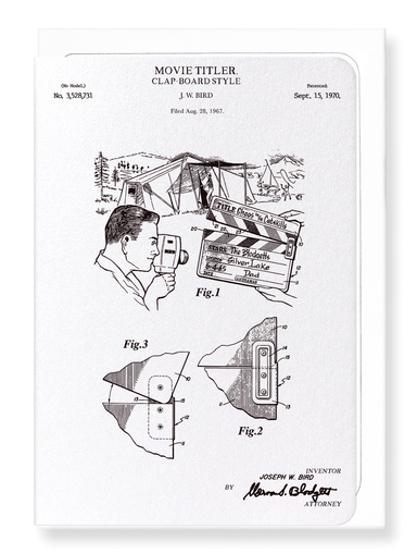 Ezen Designs - Patent of clap-board style (1970) - Greeting Card - Front
