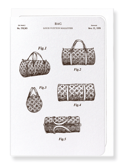 Ezen Designs - Patent of bag (1978) - Greeting Card - Front