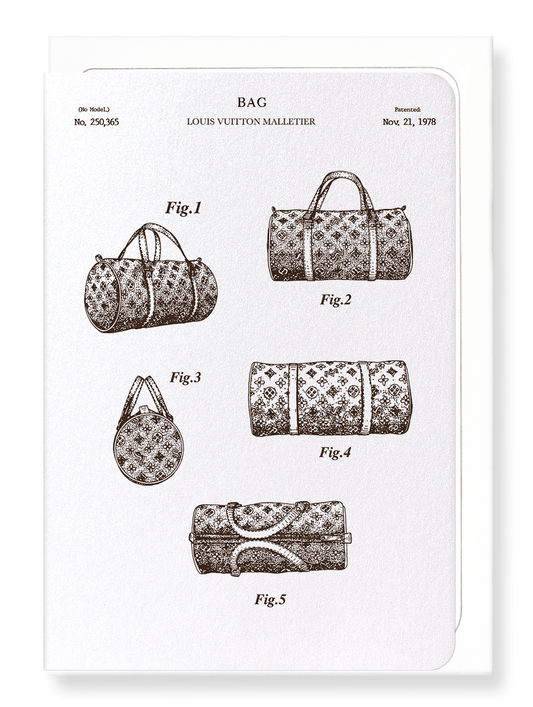 Ezen Designs - Patent of bag (1978) - Greeting Card - Front