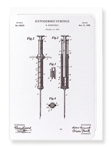 Ezen Designs - Patent of filtering apparatus (1936) - Greeting Card - Front