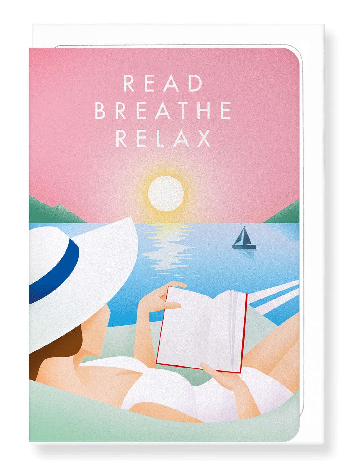 Ezen Designs - Read breathe relax - Greeting Card - Front