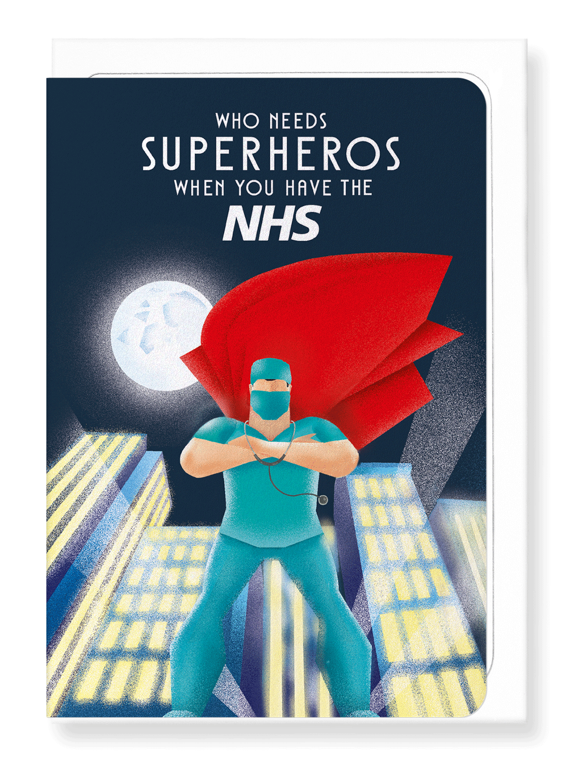 Ezen Designs - NHS Superhero - Greeting Card - Front