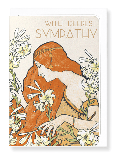 Ezen Designs - Sympathy of lilies - Greeting Card - Front