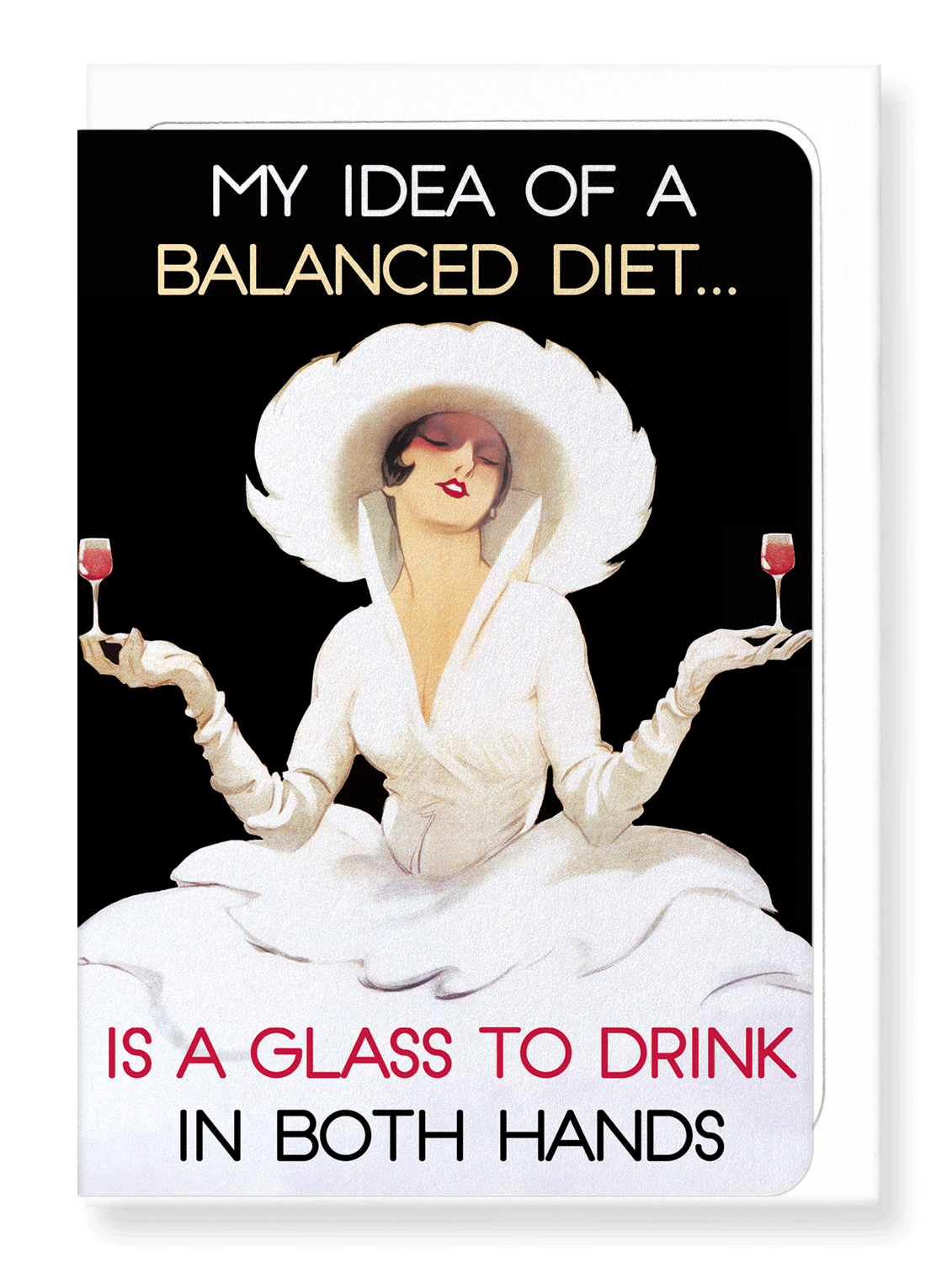 Ezen Designs - A balanced diet - Greeting Card - Front