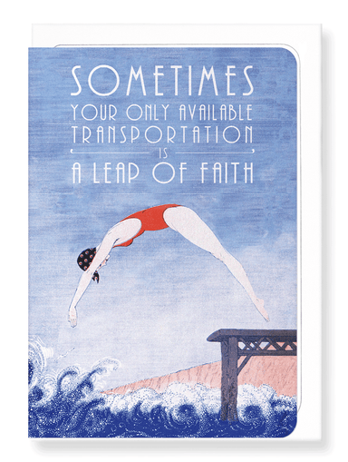 Ezen Designs - A leap of faith - Greeting Card - Front