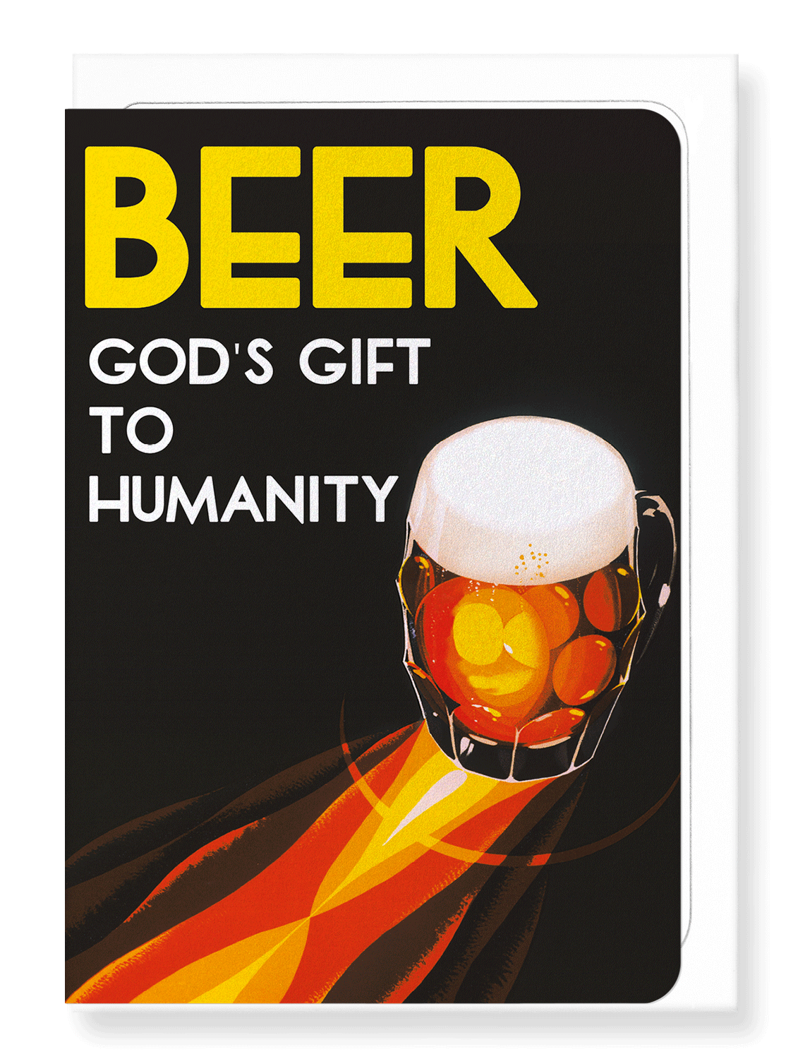 Ezen Designs - Beer: God's gift to humanity - Greeting Card - Front