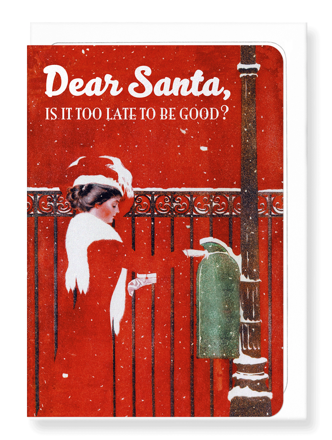 Ezen Designs - Dear santa - too late? - Greeting Card - Front
