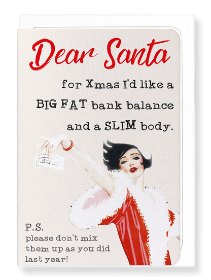 Ezen Designs - Fat bank balance please - Greeting Card - Front