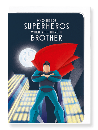 Ezen Designs - Brother over superhero - Greeting Card - Front