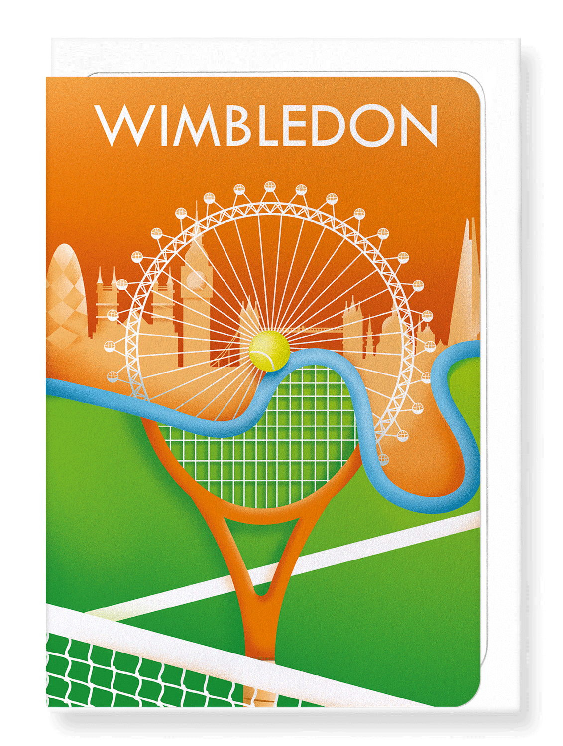 Ezen Designs - Wimbledon tennis - Greeting Card - Front