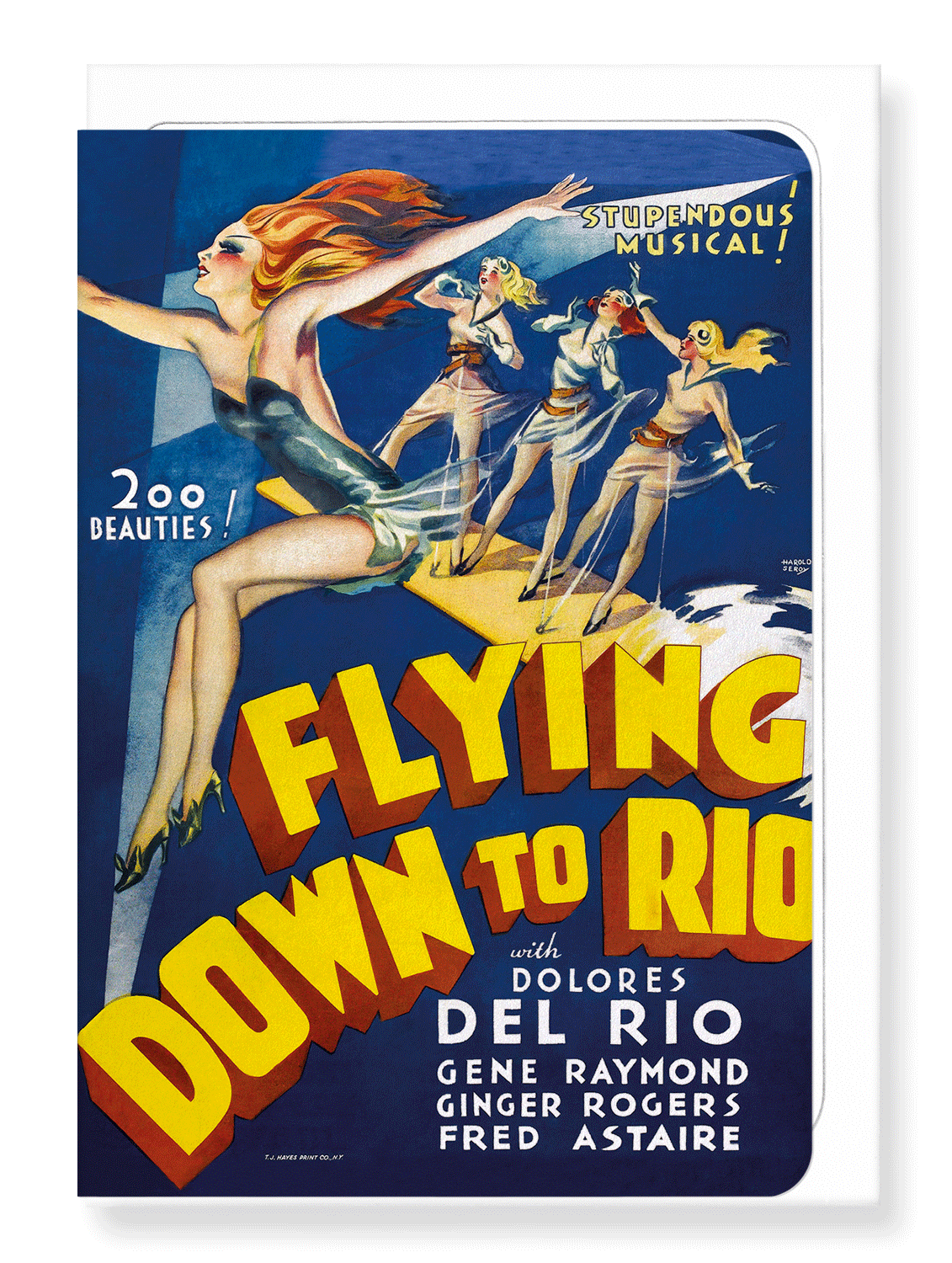 Ezen Designs - Flying down to rio (1933) - Greeting Card - Front
