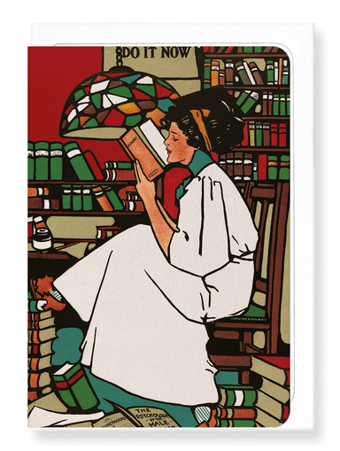 Ezen Designs - Book reading (1909) - Greeting Card - Front