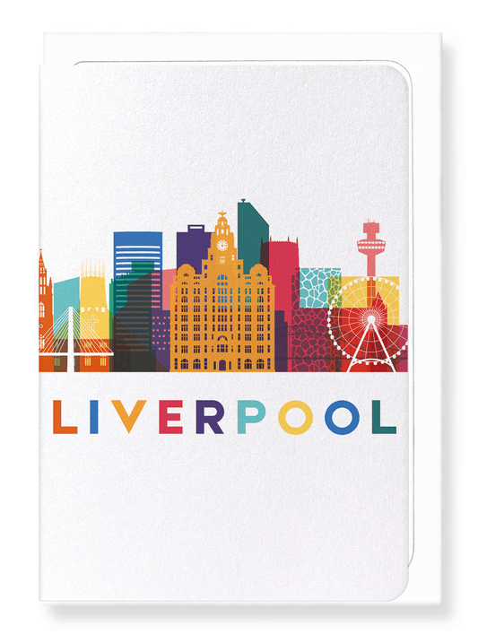 Ezen Designs - Liverpool in Colours - Greeting Card - Front