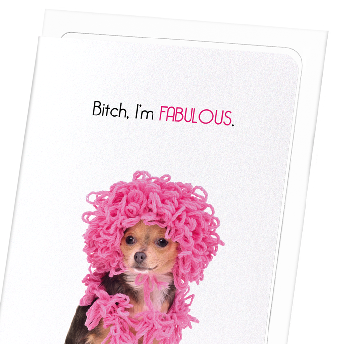 BITCH, I'M FABULOUS: Funny Animal Greeting Card