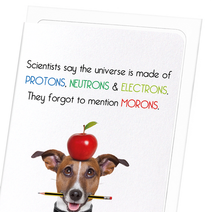 UNIVERSE AND MORONS: Funny Animal Greeting Card