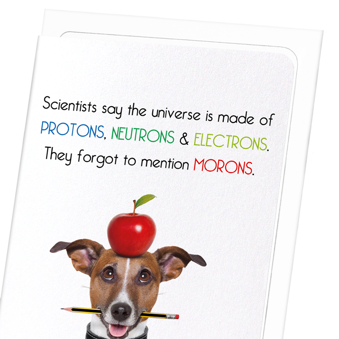 UNIVERSE AND MORONS: Funny Animal Greeting Card
