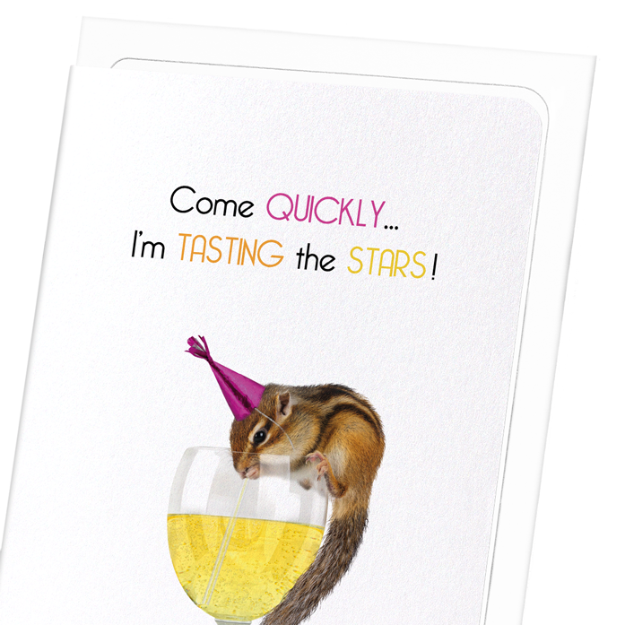 TASTING THE STARS: Funny Animal Greeting Card