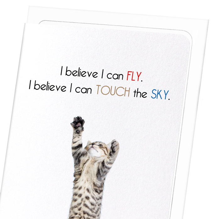I BELIEVE I CAN FLY: Funny Animal Greeting Card