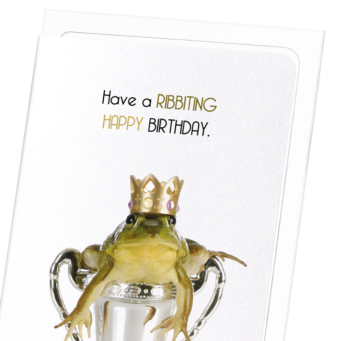 A RIBBITING BIRTHDAY: Funny Animal Greeting Card