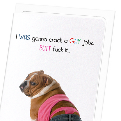 GAY JOKE BUTT FUCK: Funny Animal Greeting Card