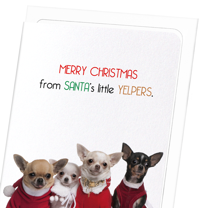 SANTA'S YELPERS: Funny Animal Greeting Card