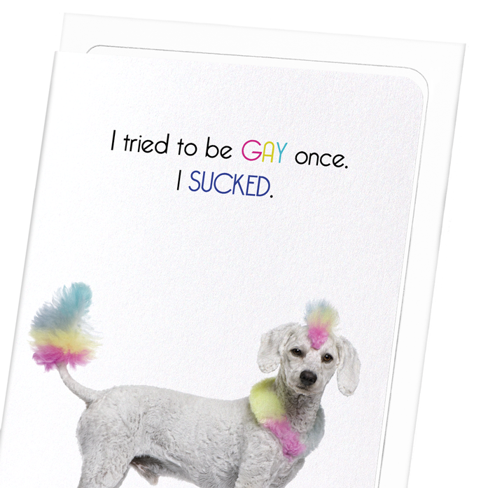 I SUCKED: Funny Animal Greeting Card