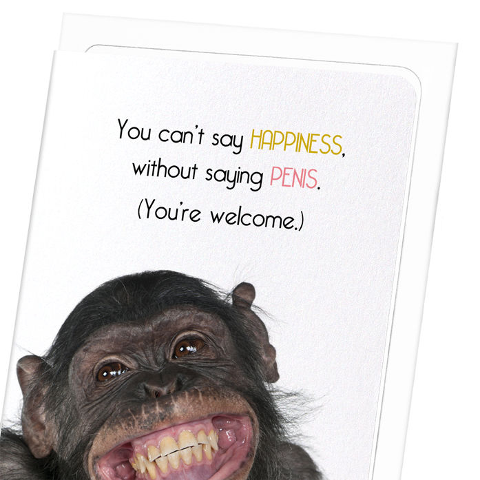 HAPPY PENIS: Funny Animal Greeting Card
