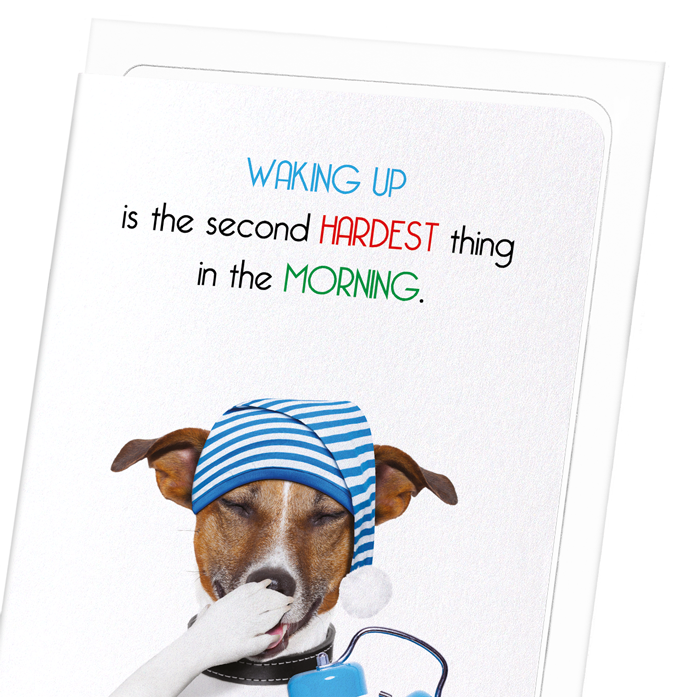 SECOND HARDEST THING: Funny Animal Greeting Card