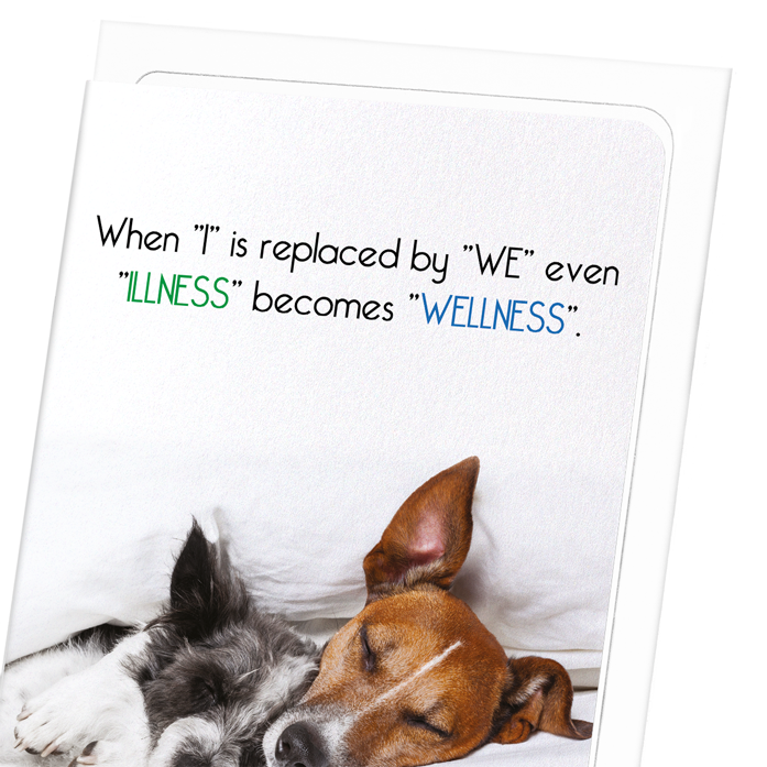 ILLNESS TO WELLNESS: Funny Animal Greeting Card