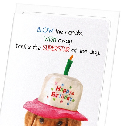 BLOW AND MAKE A WISH: Funny Animal Greeting Card