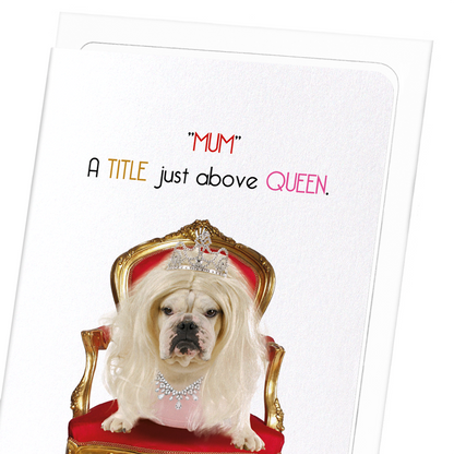 MUM ABOVE ALL QUEENS: Funny Animal Greeting Card