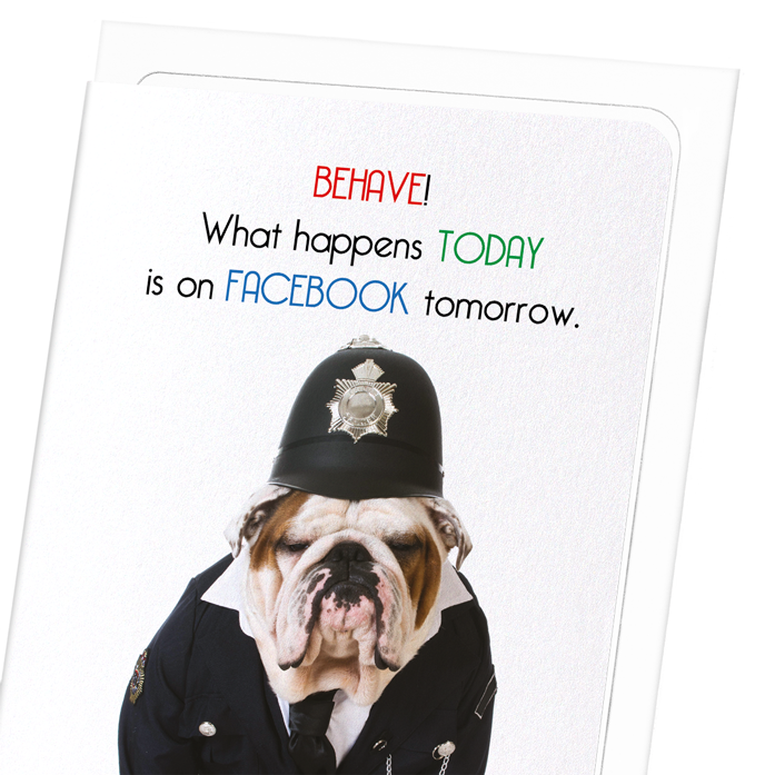 FACEBOOK POLICE: Funny Animal Greeting Card