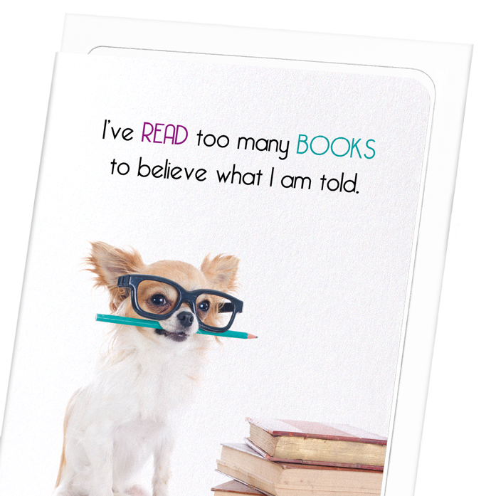 BOOKS KEEP YOU INFORMED: Funny Animal Greeting Card