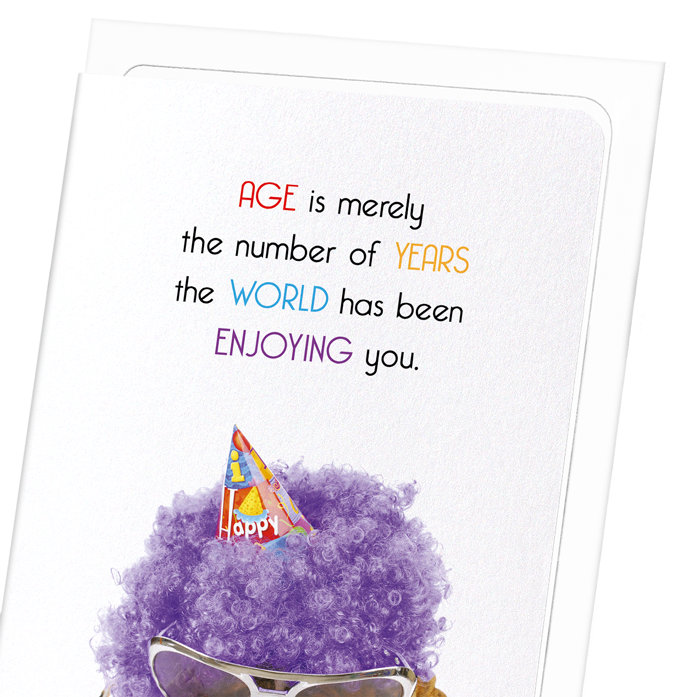 AGE IS MERELY A NUMBER: Funny Animal Greeting Card