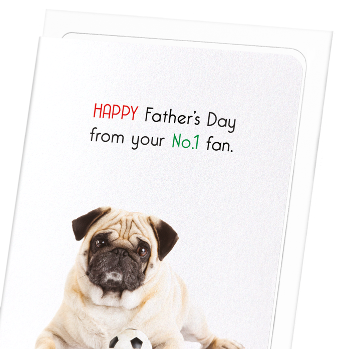FATHER'S DAY NO.1 FAN: Funny Animal Greeting Card