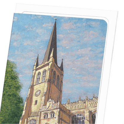 PAINTING OF WAKEFIELD CATHEDRAL: Bespoke Greeting Card