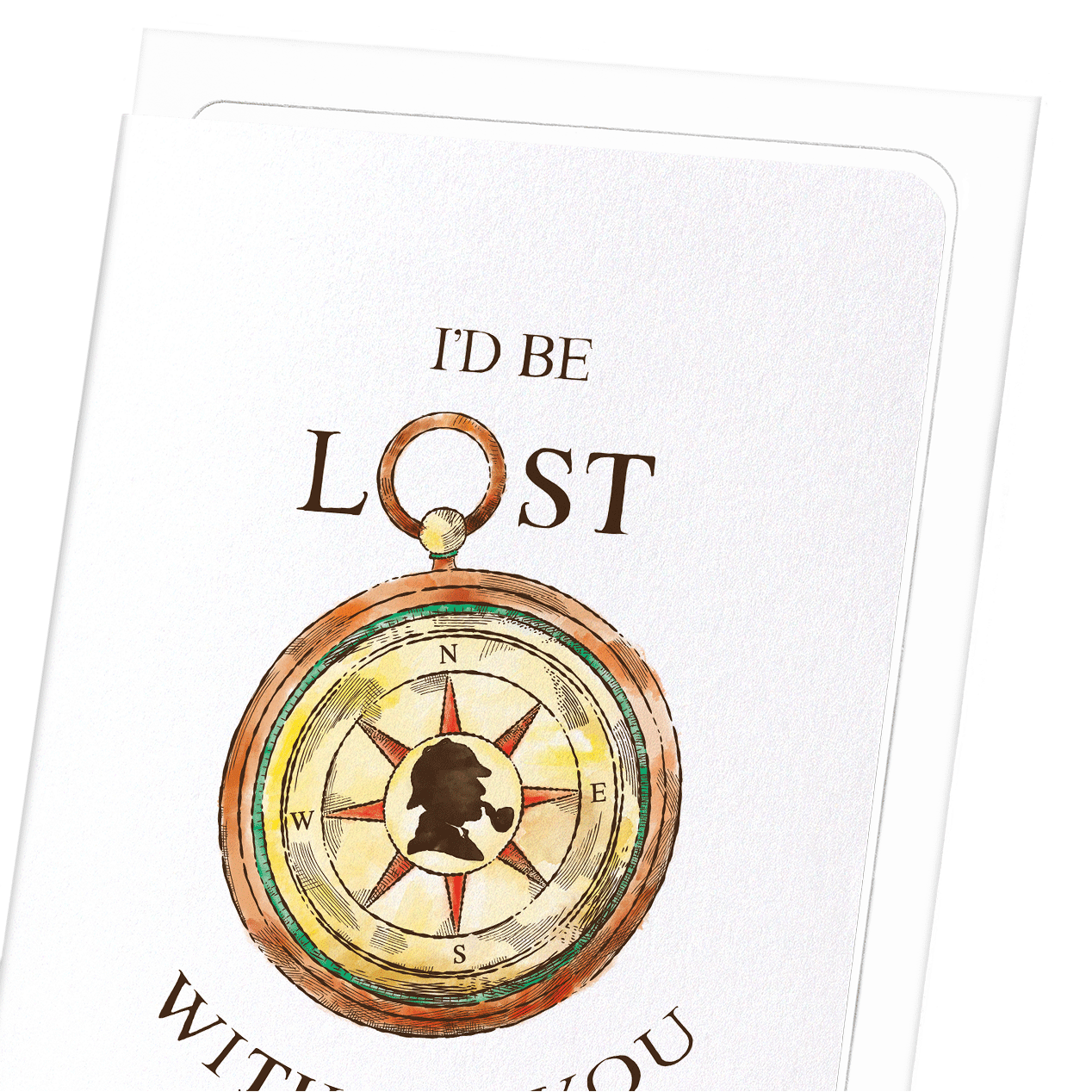 SHERLOCK HOLMES I'D BE LOST: Bespoke Greeting Card