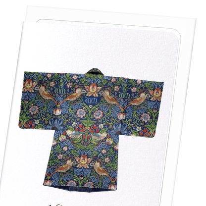 STRAWBERRY THIEF KIMONO: Bespoke Greeting Card