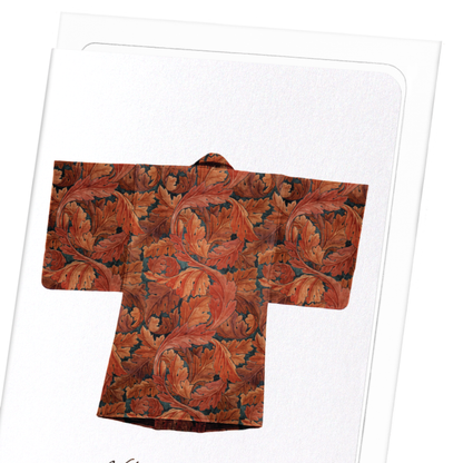 ACANTHUS RED KIMONO: Bespoke Greeting Card