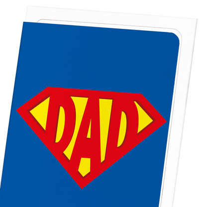 SUPER DAD: Colourblock Greeting Card