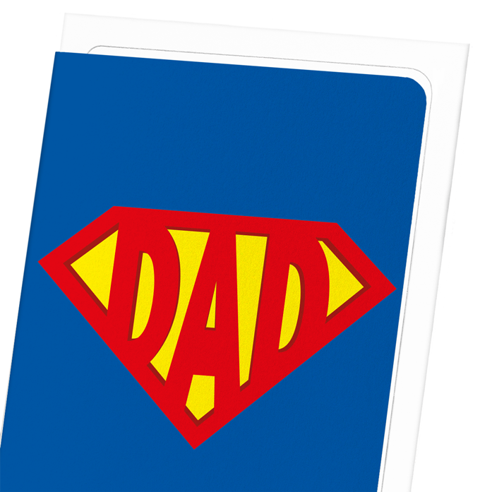 SUPER DAD: Colourblock Greeting Card