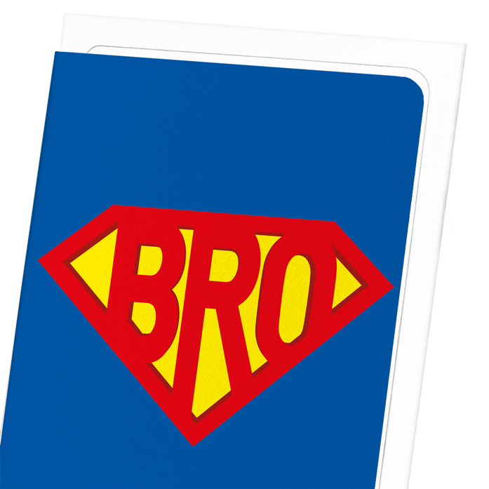 SUPER BRO: Colourblock Greeting Card