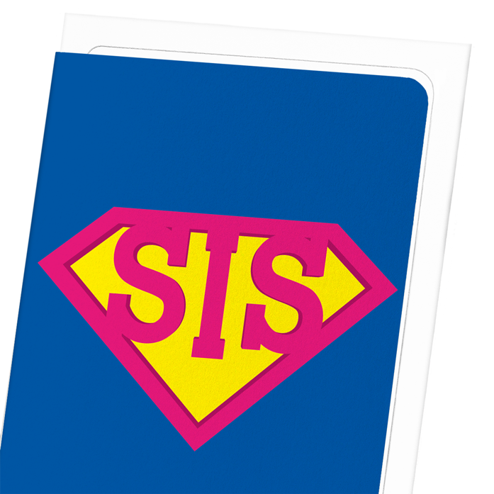 SUPER SIS: Colourblock Greeting Card